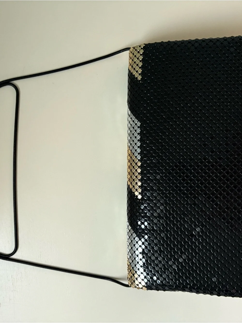 Black, Gold & Silver Sequin Evening Clutch/Cross Body Versatile Bag